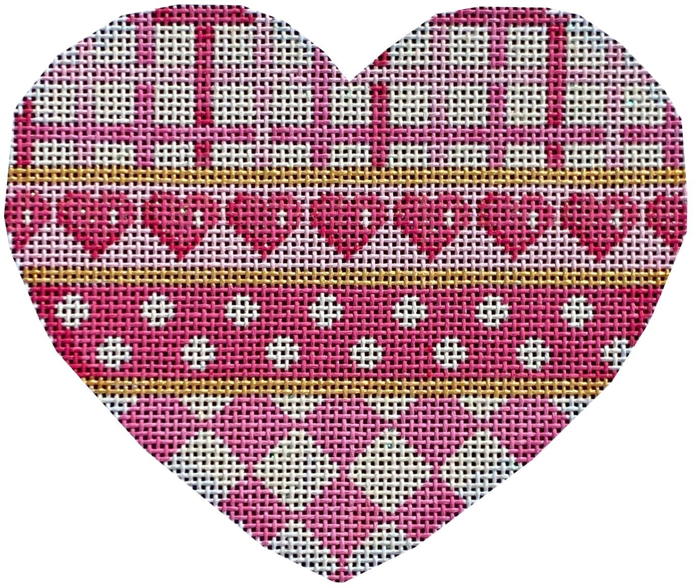 Horizontal Patterns Heart Painted Canvas Associated Talents - 1