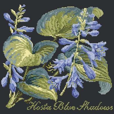 Hosta Blue Shadows Needlepoint Kit Kits Elizabeth Bradley Design Black 