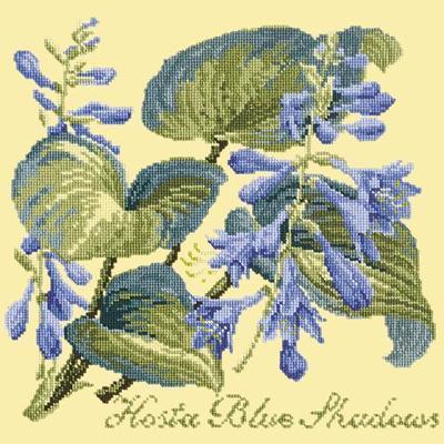 Hosta Blue Shadows Needlepoint Kit Kits Elizabeth Bradley Design Butter Yellow 