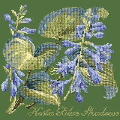 Hosta Blue Shadows Needlepoint Kit Kits Elizabeth Bradley Design Dark Green 