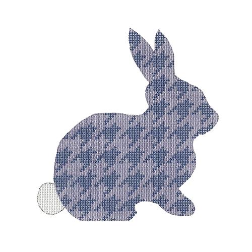 Houndstooth Bunny - Lilac Painted Canvas The Colonial Needle Company