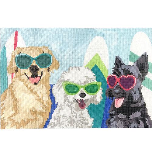 Howl oha Surfer Bettys Painted Canvas CBK Needlepoint Collections - 1
