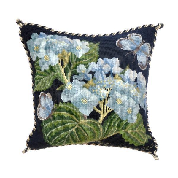 Hydrangea Needlepoint Kit Kits Elizabeth Bradley Design Black 