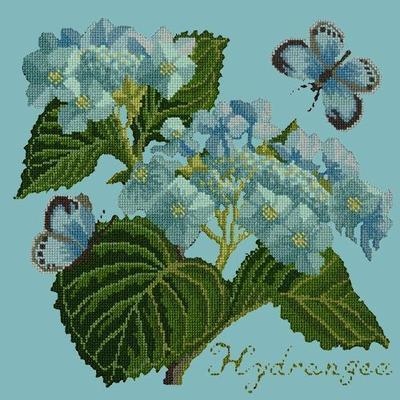 Hydrangea Needlepoint Kit Kits Elizabeth Bradley Design Duck Egg Blue 