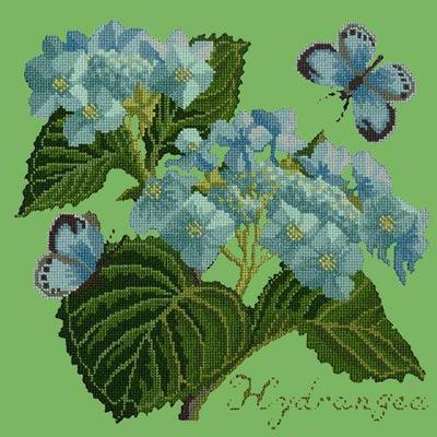 Hydrangea Needlepoint Kit Kits Elizabeth Bradley Design Grass Green 