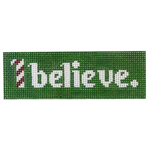 I Believe Gift Tag Painted Canvas Rachel Donley - 1