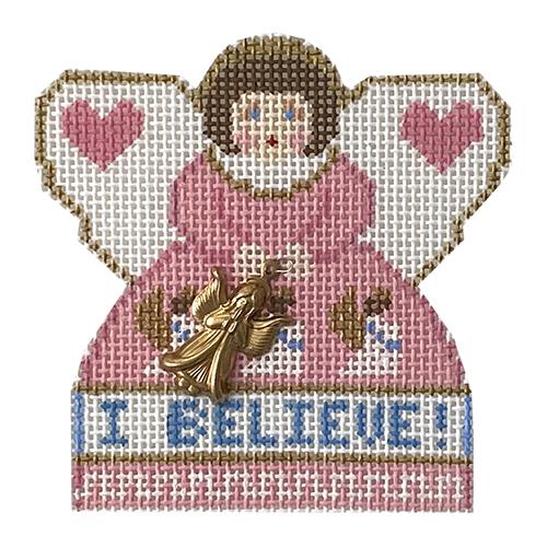I Believe Mini Angel Painted Canvas Painted Pony Designs - 1