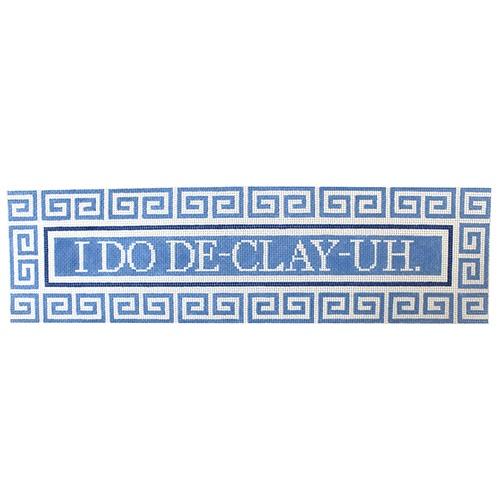 I Do De Clay Uh Painted Canvas The Plum Stitchery - 1