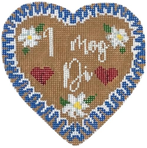 I Mog Di (I Like You in Bavarian) Painted Canvas Blue Ridge Stitchery