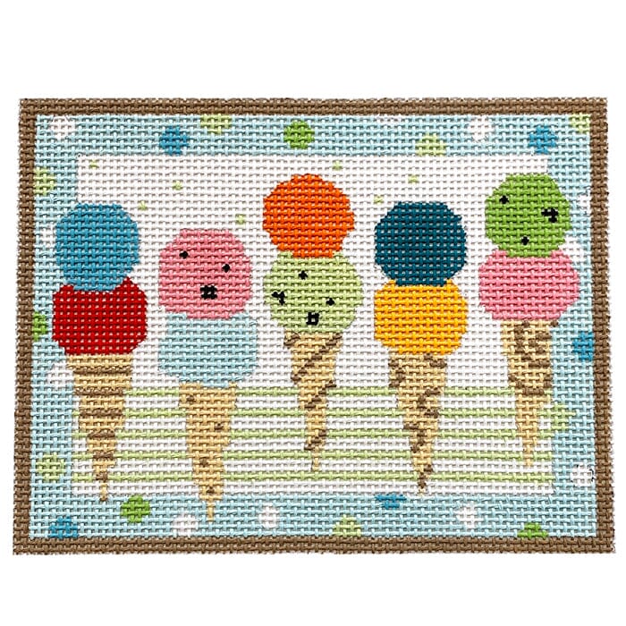 Ice Cream Cones Painted Canvas Pippin - 1