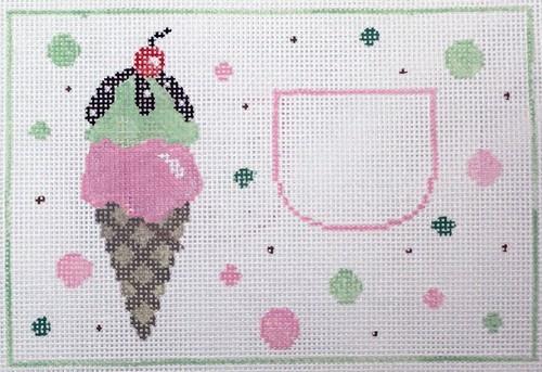 Ice Cream Tooth Fairy Pillow Painted Canvas Kathy Schenkel Designs