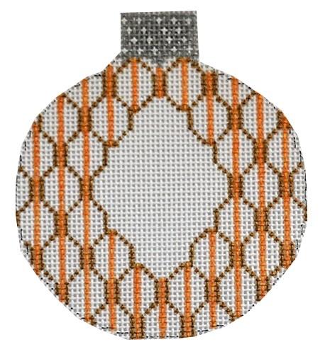 Initial Scallop Reflection Gold Painted Canvas Whimsy & Grace