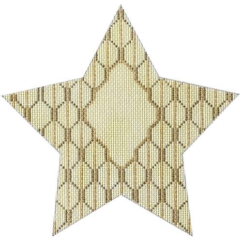 Initial Scallop Star Painted Canvas Whimsy & Grace - 1