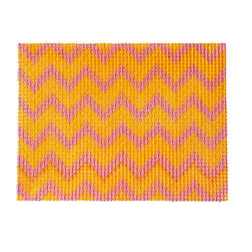 Insert - Zigzag Tangerine & Pink Painted Canvas Kate Dickerson Needlepoint Collections