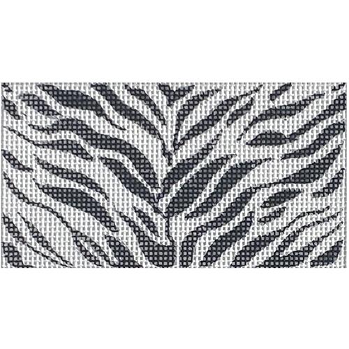 Inserts Zebra Black on White Painted Canvas Kate Dickerson Needlepoint Collections - 1