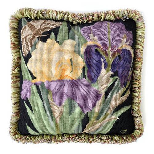 Oriental Iris Needlepoint Kit-14X14 14 Mesh Stitched In Floss - Bed Bath  & Beyond - 6754739