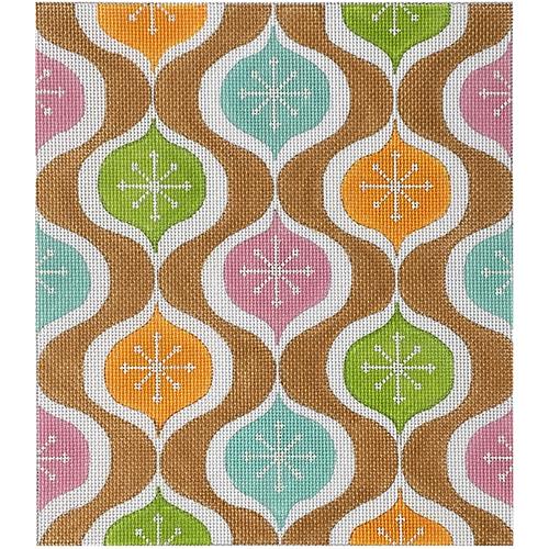 It's a Mod Mod Mod Christmas Pattern Painted Canvas Eye Candy Needleart - 1