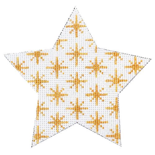 J Lisa's Star Gold Painted Canvas Whimsy & Grace - 1