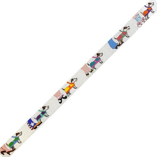 Jack Russells with Coats Belt Painted Canvas The Meredith Collection - 1