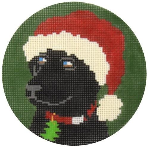 Jack with Hat Black Lab Painted Canvas CBK Needlepoint Collections - 1