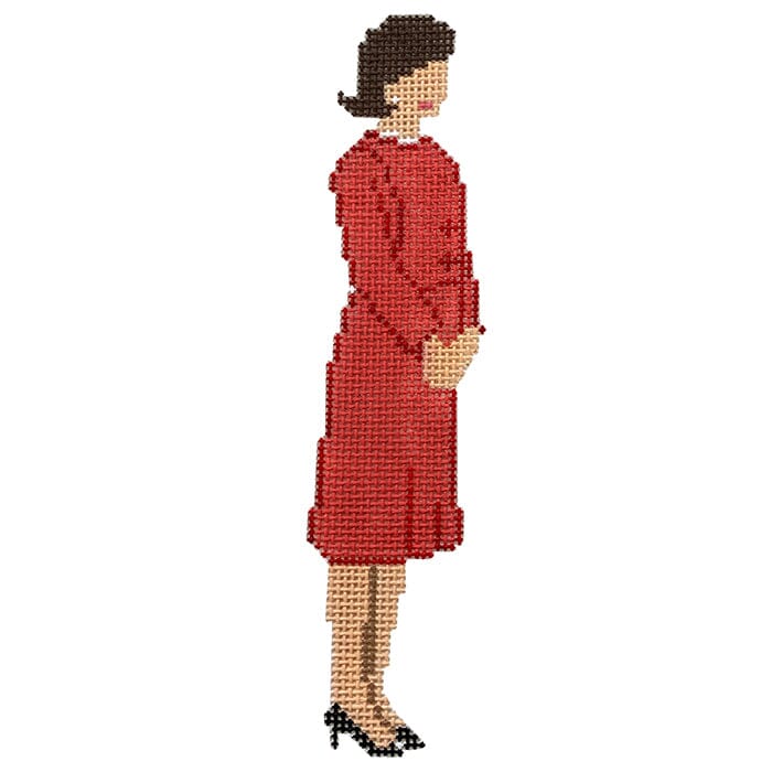 Jackie in Red Painted Canvas All About Stitching/The Collection Design