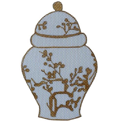 Jardiniere - Gold Berries Painted Canvas All About Stitching/The Collection Design