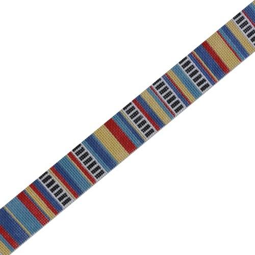 Jean's Stripe Belt Painted Canvas The Meredith Collection