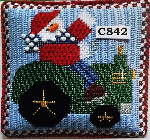 John Deere Christmas Painted Canvas The Princess & Me