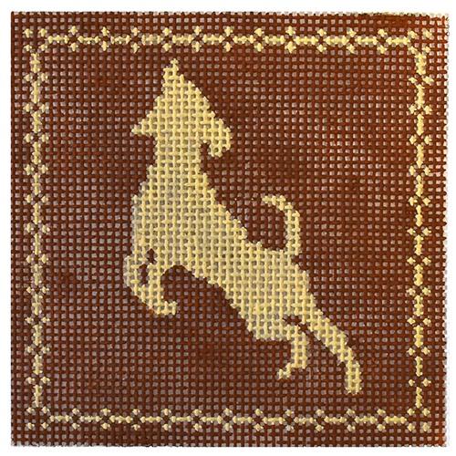 Jumping Lab Painted Canvas The Plum Stitchery