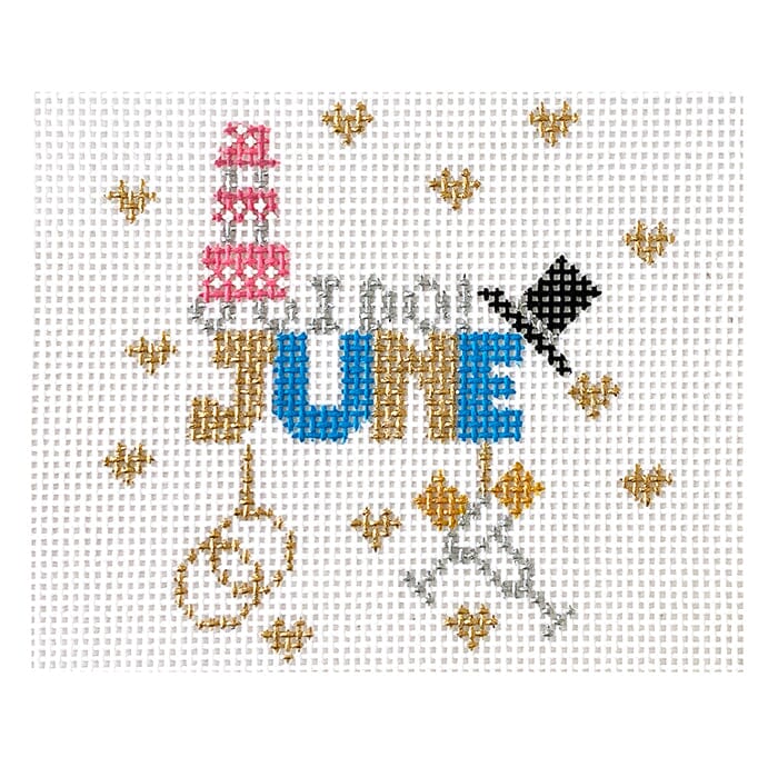 June with Stitch Guide Painted Canvas The Princess & Me - 1
