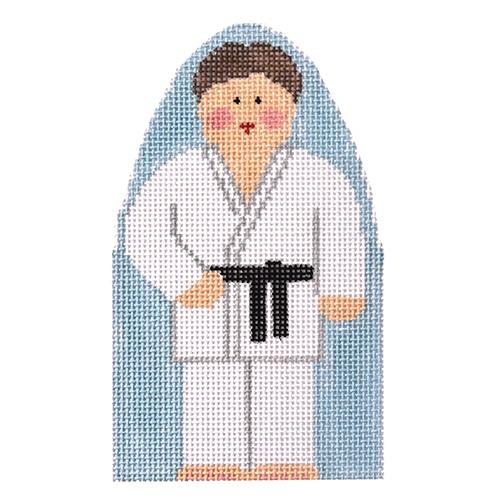 Karate Kid Painted Canvas Kathy Schenkel Designs - 1