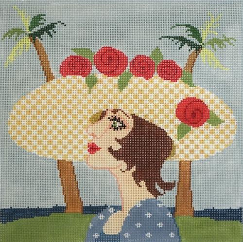 Kathy on 18 Painted Canvas NeedleDeeva - 1