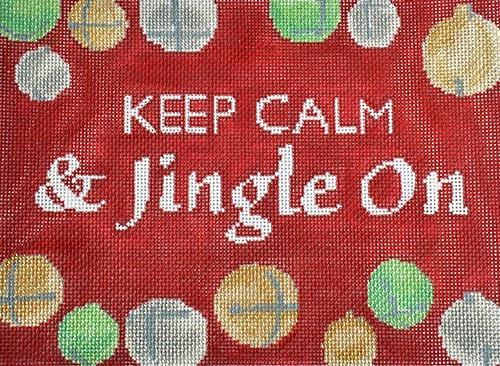 Keep Calm & Jingle On Painted Canvas Pippin