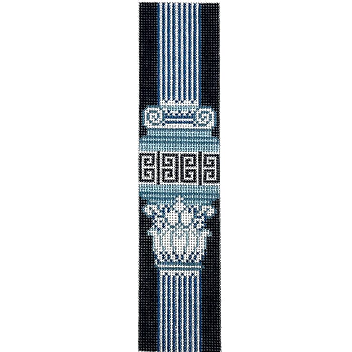 Key Column Keyfob Blue Painted Canvas Rachel Barri Designs - 1