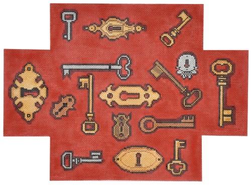 Keys Brick Cover Painted Canvas The Meredith Collection - 1