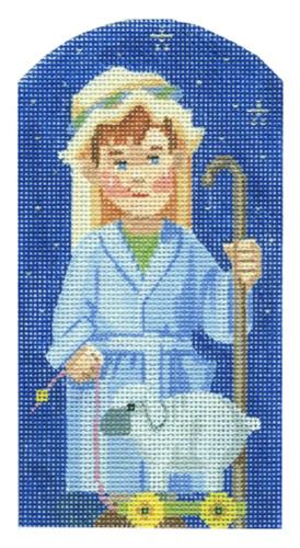 Kindergarten Nativity Shepherd Painted Canvas Labors of Love Needlepoint - 1