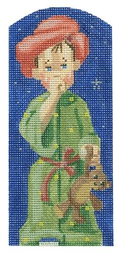 Kindergarten Nativity Wiseman with Teddy Bear Painted Canvas Labors of Love Needlepoint - 1