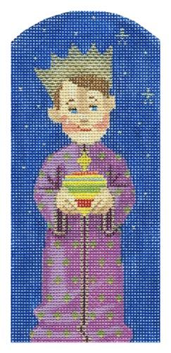 Kindergarten Nativity Wiseman with Top Painted Canvas Labors of Love Needlepoint - 1