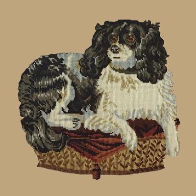 King Charles Spaniel Needlepoint Kit Kits Elizabeth Bradley Design Sand 