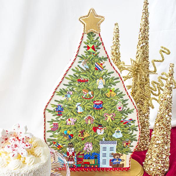 Needlepoint Stocking Kit Merry Christmas Trees