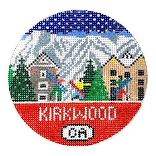 Kirkwood CA Round Painted Canvas Doolittle Stitchery
