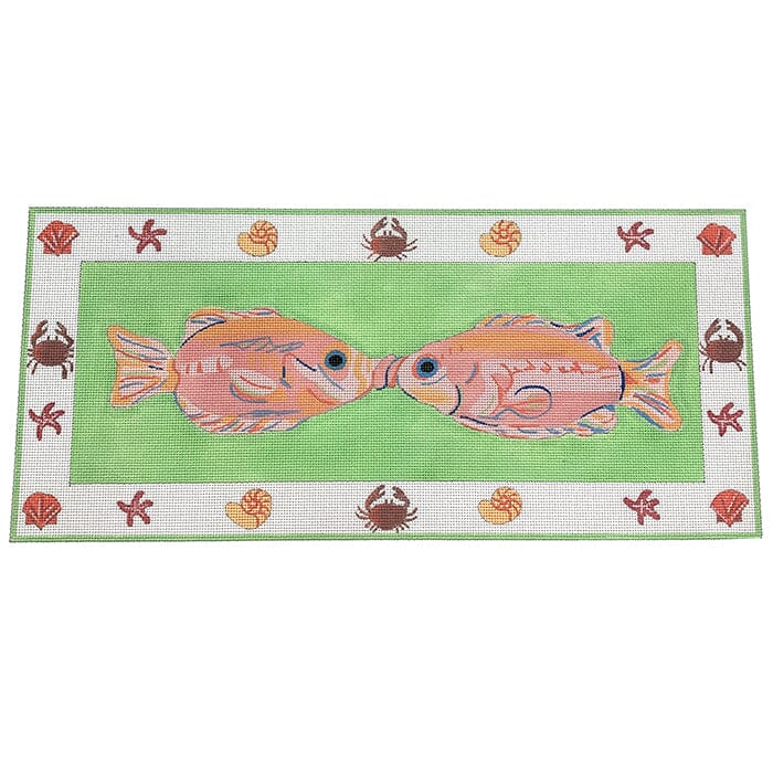 Kiss Me Painted Canvas Waterweave - 1