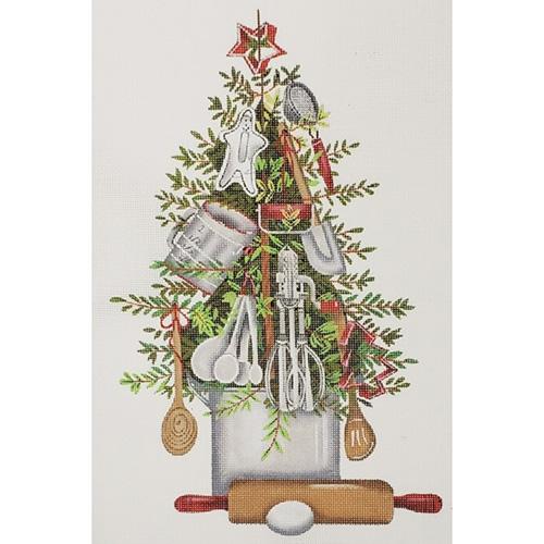 Kitchen Christmas Tree Painted Canvas Melissa Shirley Designs - 1