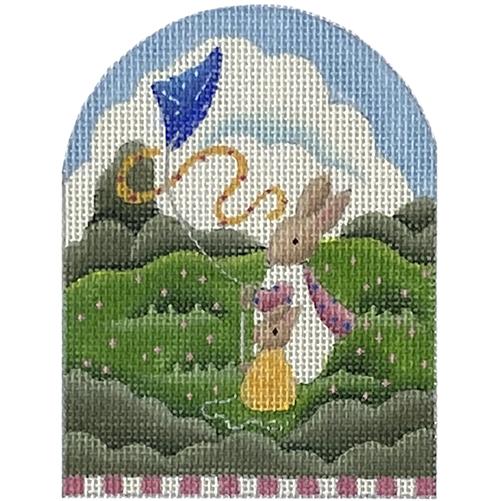 Kite Bunnies Dome Painted Canvas Melissa Shirley Designs - 1