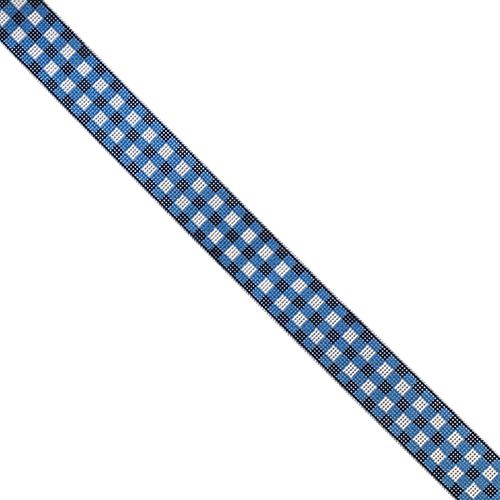Knot Headband - Blue Gingham Painted Canvas Penny Linn Designs