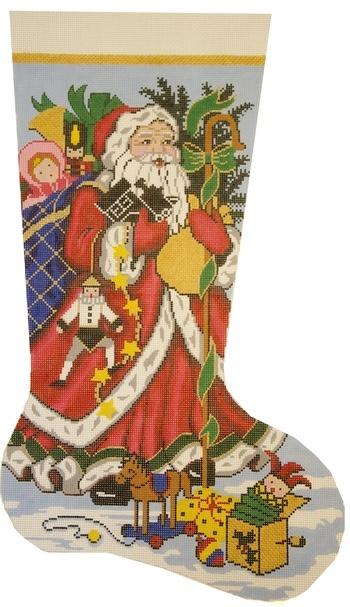Kris Kringle Painted Canvas Lee's Needle Art Inc.
