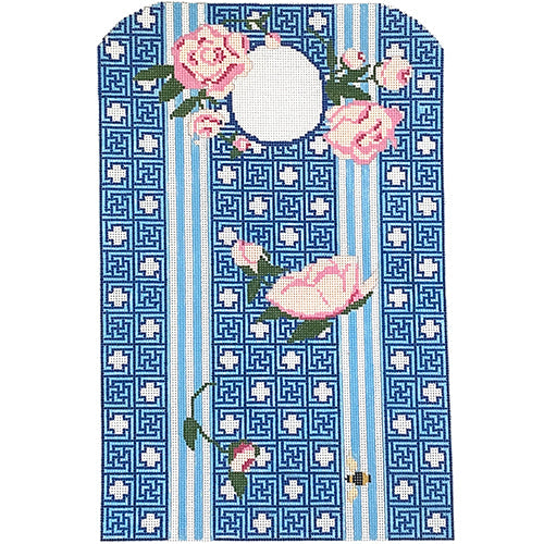 Kristen and Peonies Trifold Clutch Painted Canvas KCN Designers