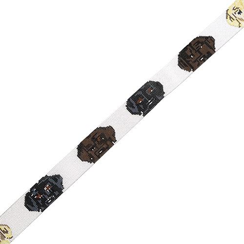 Lab Dog Faces Belt Painted Canvas The Meredith Collection - 1