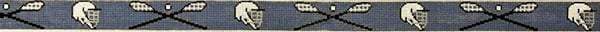 Lacrosse Belt - Blue Painted Canvas The Meredith Collection