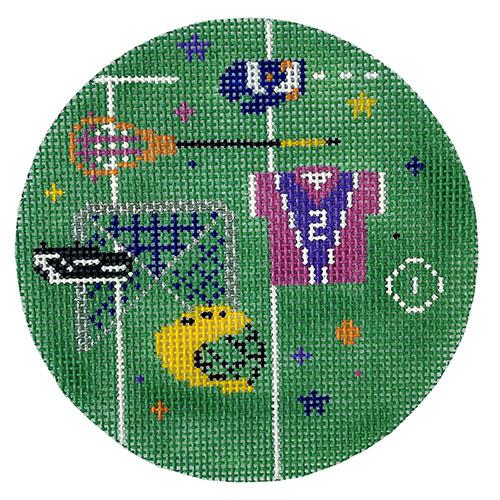 Lacrosse Sports Ornament Painted Canvas Painted Pony Designs - 1